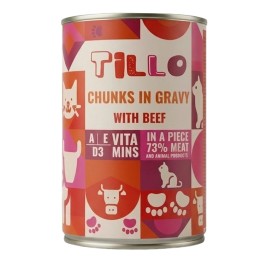 TILLO Bocconi in salsa Manzo - cibo umido per gatti - 415g