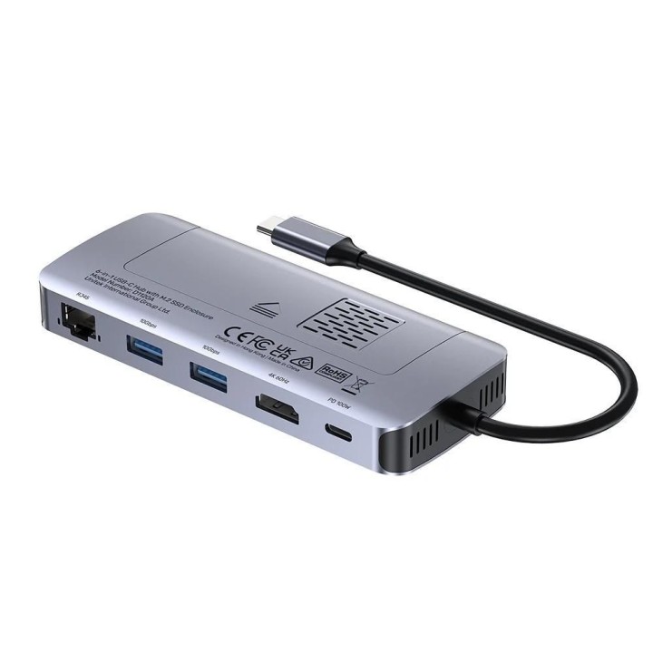 UNITEK HUB ATTIVO USB-C 10GBPS M.2 HDMI PD 100W