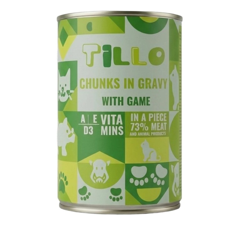 TILLO Bocconi in salsa Selvaggina - cibo umido per gatti - 415g