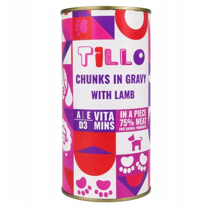 TILLO Bocconi in salsa Agnello - cibo umido per cani - 1250g