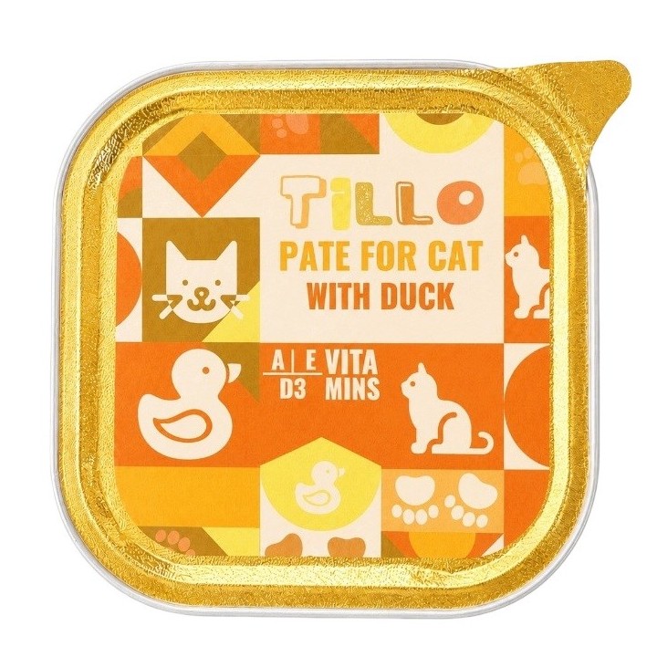 TILLO patè anatra - cibo umido per gatti - 100g