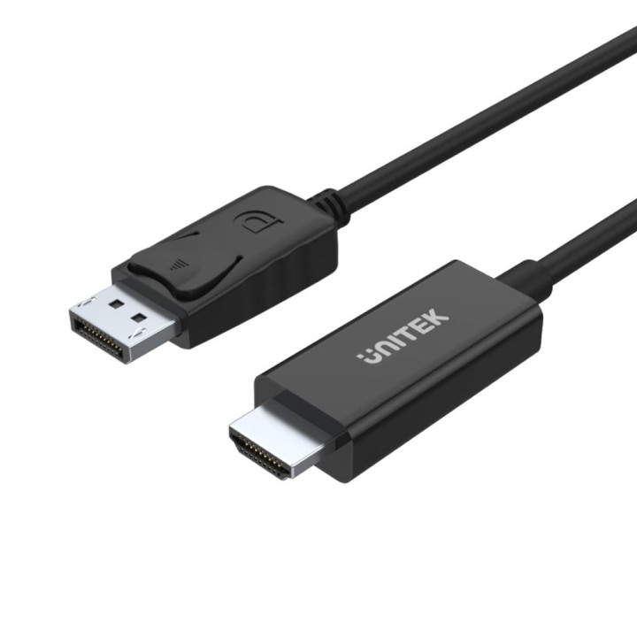UNITEK Y-5118CA Adattatore cavo video 1.8 m HDMI Type A (Standard) DisplayPort Nero