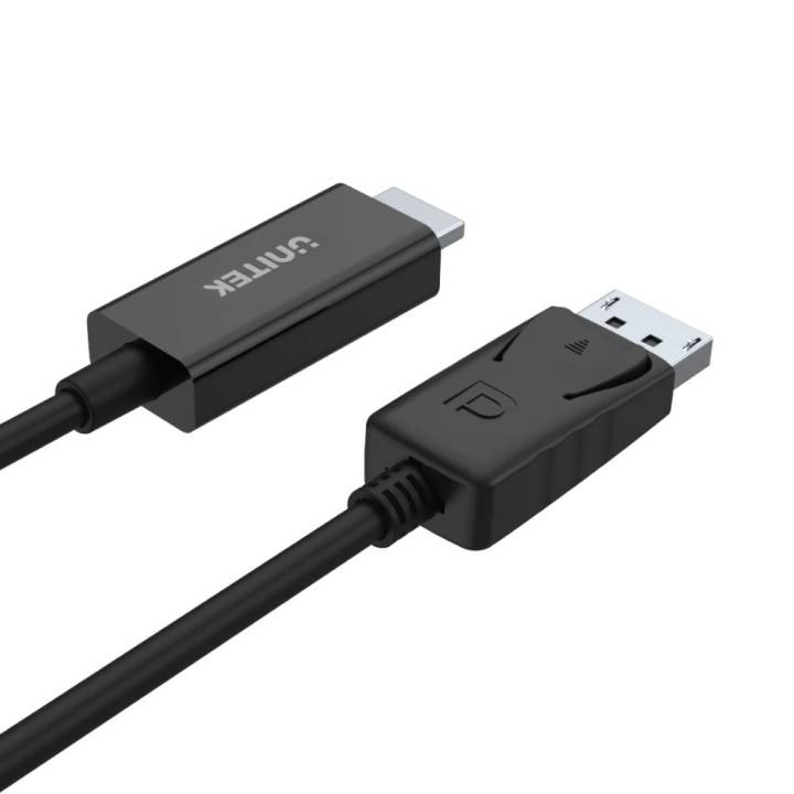 UNITEK Y-5118CA Adattatore cavo video 1.8 m HDMI Type A (Standard) DisplayPort Nero