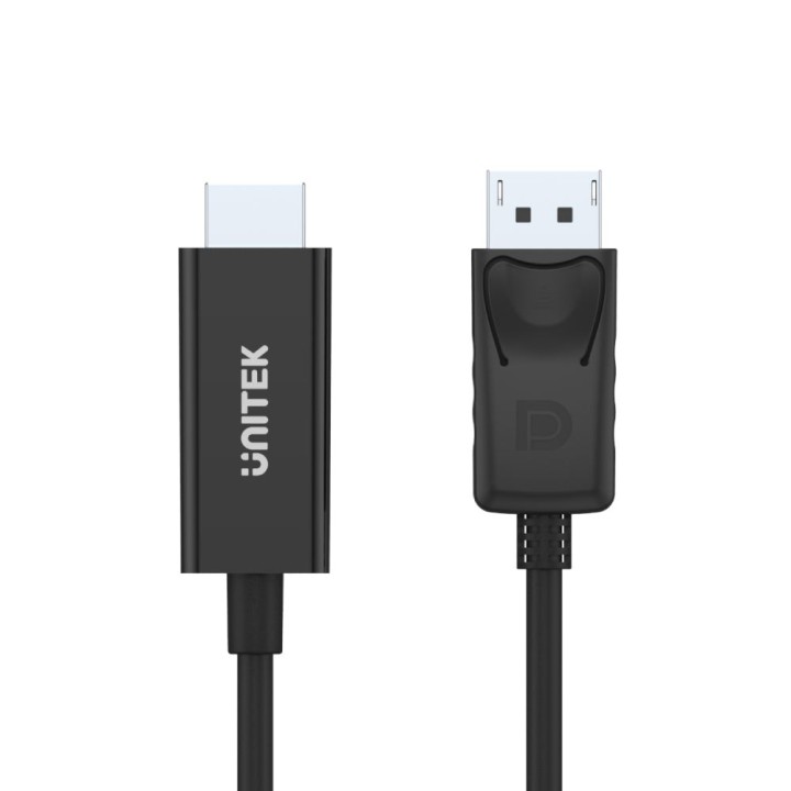 UNITEK Y-5118CA Adattatore cavo video 1.8 m HDMI Type A (Standard) DisplayPort Nero