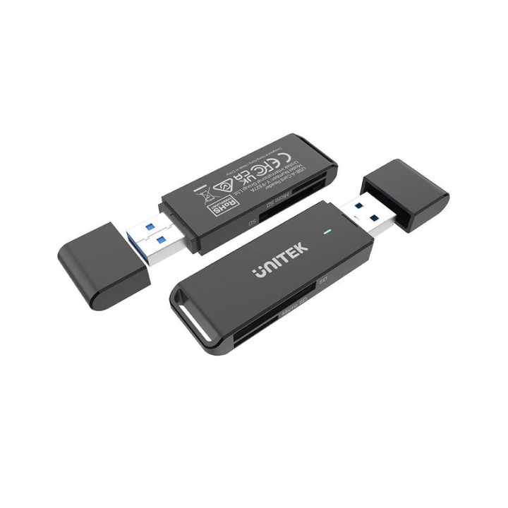 UNITEK Y-9327A lettore di schede USB 3.2 Gen 1 (3.1 Gen 1) Type-A nero