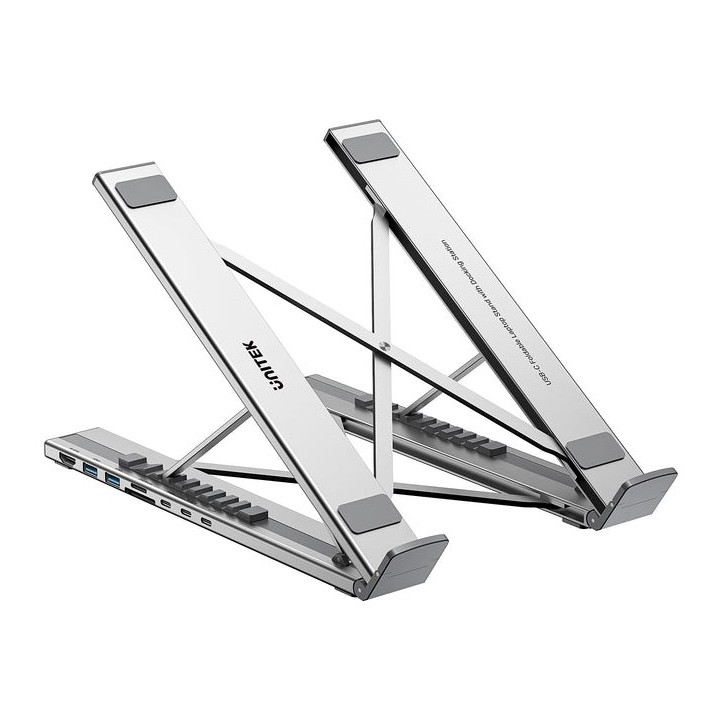 UNITEK D1137AGY01 dock per laptop/replicatore di porte USB 3.2 Gen 1 (3.1 Gen 1) Type-C argento