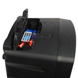 V-TONE BQ12 GO MP3 - altoparlante attivo 8 alimentato a batterie con microfono wireless e telecomando nero