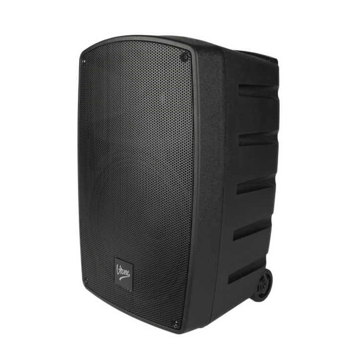 V-TONE BQ12 GO MP3 - altoparlante attivo 8 alimentato a batterie con microfono wireless e telecomando nero