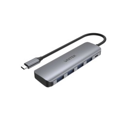 UNITEK H1107A hub di interfaccia USB 3.2 Gen 1 (3.1 Gen 1) Type-A 5000 Mbit/s grigio