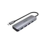 UNITEK H1107A hub di interfaccia USB 3.2 Gen 1 (3.1 Gen 1) Type-A 5000 Mbit/s grigio