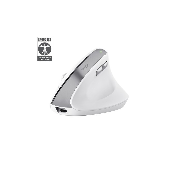 Trust Bayo II - Mouse wireless ergonomico (bianco)