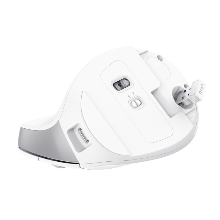 Trust Bayo II - Mouse wireless ergonomico (bianco)