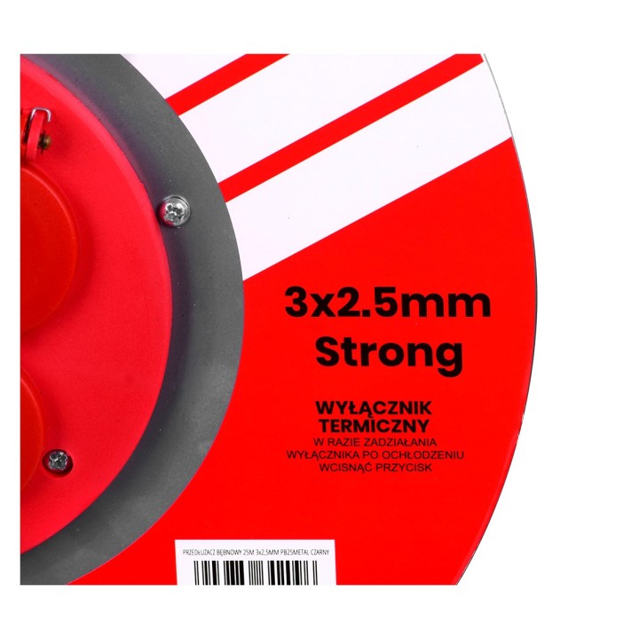 Prolunga VERTEX PB25METAL 3x2 5 mm nero