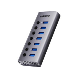 USB-A 3.0 5 Gbps hub con interruttore 7 in 1 Unitek H1314A01-EU