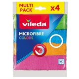 Panni pulizia Vileda Microfiber Colors 4 pz