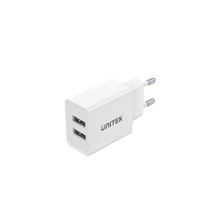 Unitek P1113A-EU - caricabatterie 2X USB-A 12W bianco