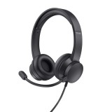 Trust HS-150 Cuffia cablata archetto ufficio/call center nero