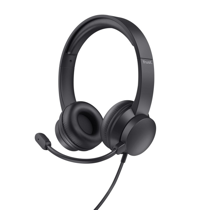 Trust HS-150 Cuffia cablata archetto ufficio/call center nero