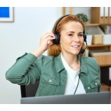 Trust HS-150 Cuffia cablata archetto ufficio/call center nero