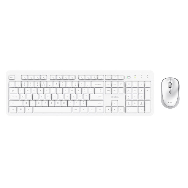 Trust Ody II Wireless US - set (tastiera + mouse) bianco