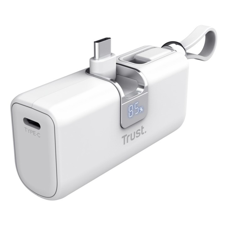Trust Power bank Pacto Litio-Ioni (Li-Ion) 5000 mAh bianco