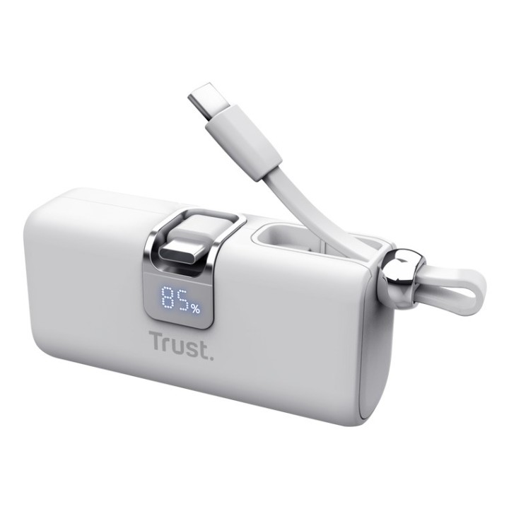 Trust Power bank Pacto Litio-Ioni (Li-Ion) 5000 mAh bianco