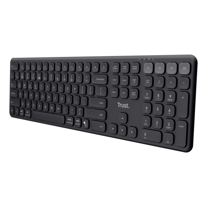 Trust Vaiya US Nero USB + RF wireless + Bluetooth - tastiera