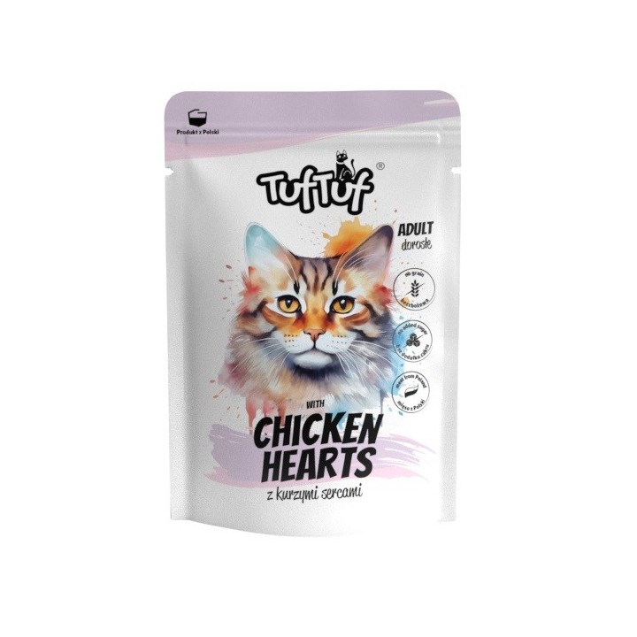 TUF TUF con cuori di pollo - cibo umido per gatti - 100g