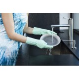 Vileda Guanti per le faccende domestiche Extra Sensation Verde Cotone Lattice 1 pz