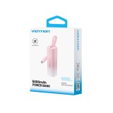 Powerbank Vention 20W USB-C Lightning 5000mAh ROSA