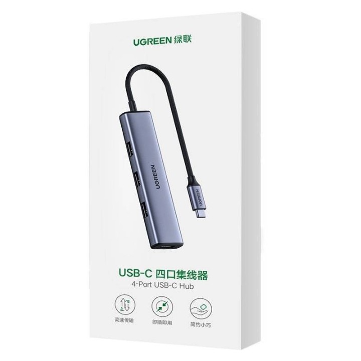 Ugreen USB Type-C HUB - 4× USB 3.2 Gen 1 Argento