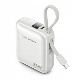 Vention 10000mAh 35W - power bank con cavo USB-C (beige)