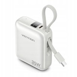 Vention 10000mAh 35W - power bank con cavo USB-C (beige)