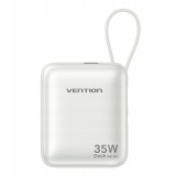 Vention 10000mAh 35W - power bank con cavo USB-C (beige)
