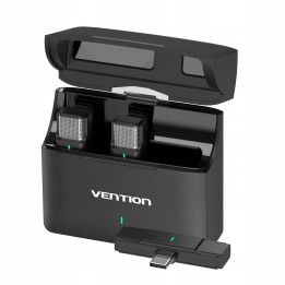 Set di 2 Vention USB-C microfoni + custodia di ricarica