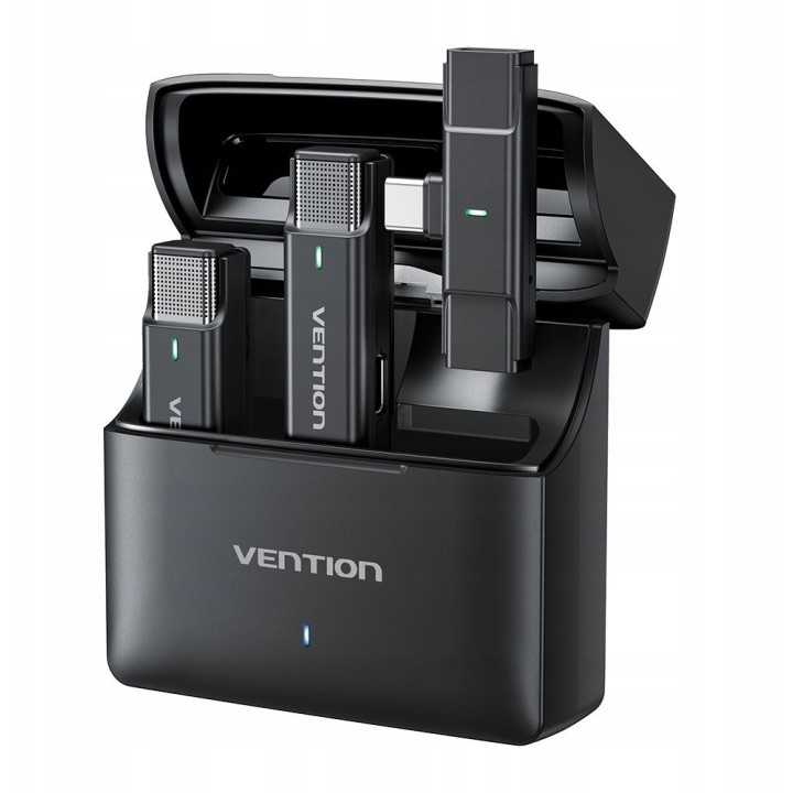 Set di 2 Vention USB-C microfoni + custodia di ricarica