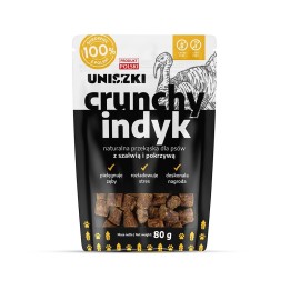 UNISZKI Croccante Tacchino con Salvia e Ortica - Snack per Cani - 80g