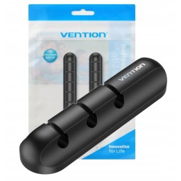 Vention Organizzatore cavi 5 porte 2 pezzi nero