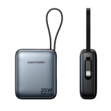 Vention 10000mAh 35W - power bank con cavo USB-C (grigio)