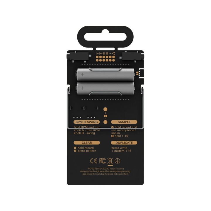Teenage Engineering PO-33 K.O! - sintetizzatore portatile nero