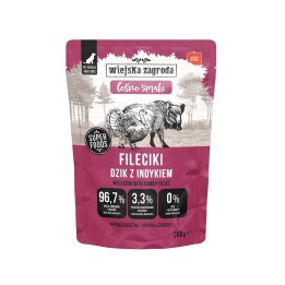 WIEJSKA ZAGRODA Forest Flavours Filetti di cinghiale con tacchino - cibo umido per cani - 280g