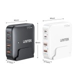 GaN caricabatterie di rete - Unitek P1228AWH01-EU | 70W 2x USB-C 2x USB-A