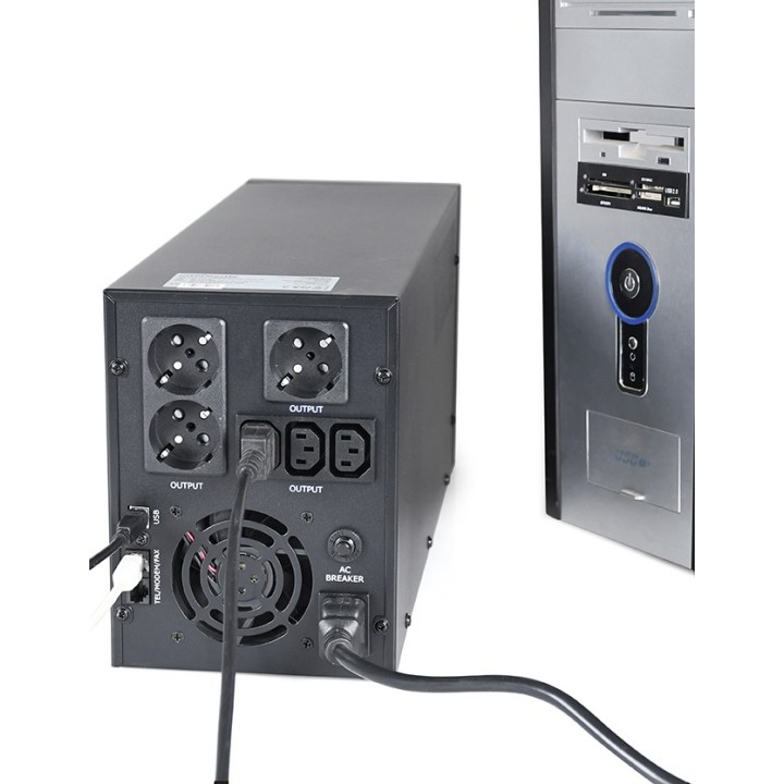 Gembird EG-UPS-036 alimentatore ininterrottibile (UPS) Line-Interactive 3 kVA 1800 W 6 AC prese