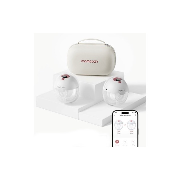 Momcozy M5 Tiralatte con controllo via app – Set doppio Rosso