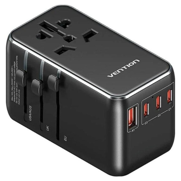 Adattatore con caricabatterie Vention 100W 1xUSB-A 3xUSB-C