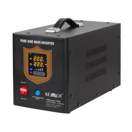 KEMOT PROsinus-1000 UPS – inverter ad onda sinusoidale pura con funzione di carica 12V 230V 1000VA/700W – nero