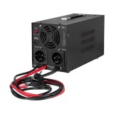 KEMOT PROsinus-1000 UPS – inverter ad onda sinusoidale pura con funzione di carica 12V 230V 1000VA/700W – nero