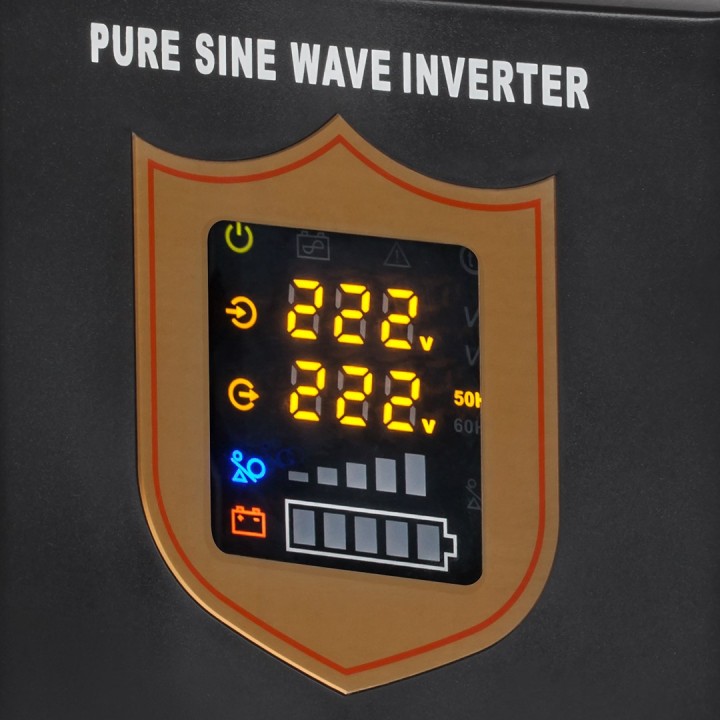 KEMOT PROsinus-1000 UPS – inverter ad onda sinusoidale pura con funzione di carica 12V 230V 1000VA/700W – nero