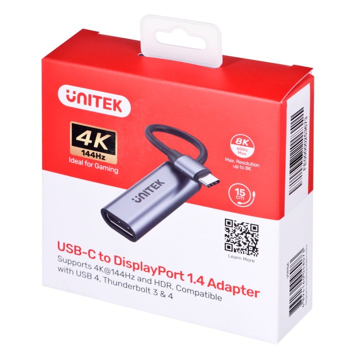UNITEK ADATTATORE USB-C DISPLAYPORT 1.4 8K@60HZ V1415A