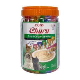 INABA Churu Varieties Pollo e tonno - snack per gatti - 50 x 14g